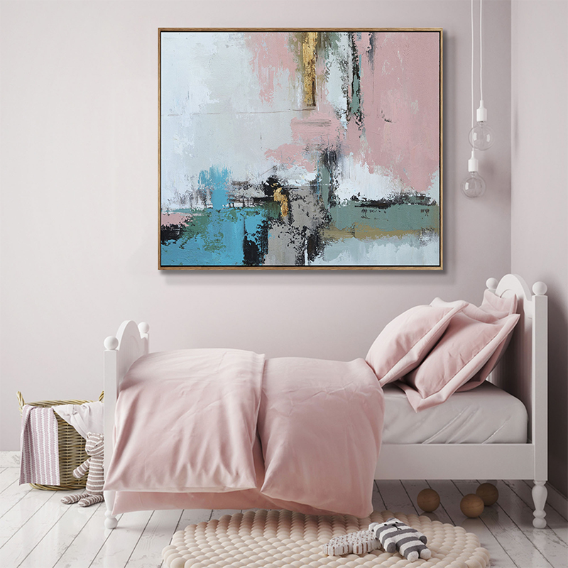 Light Pink Abstract Painting